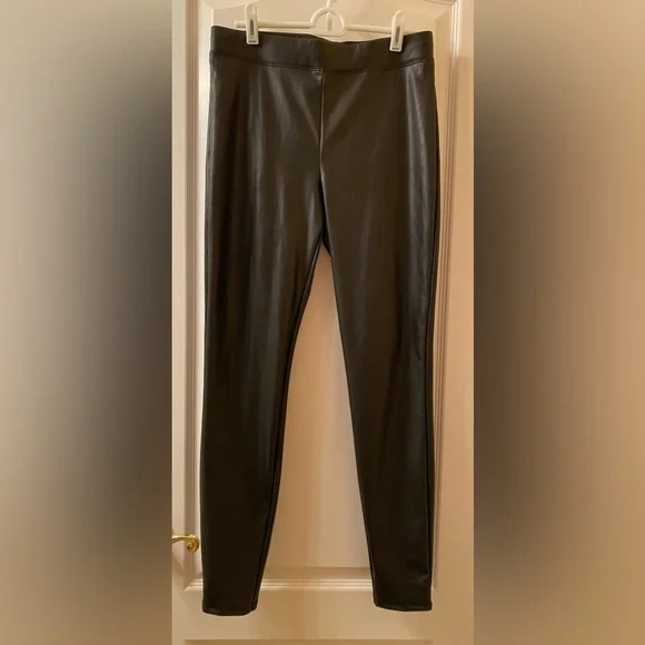 Express Faux Leather Skinny Leggings Black Size Small Like New - Picture 2 of 4